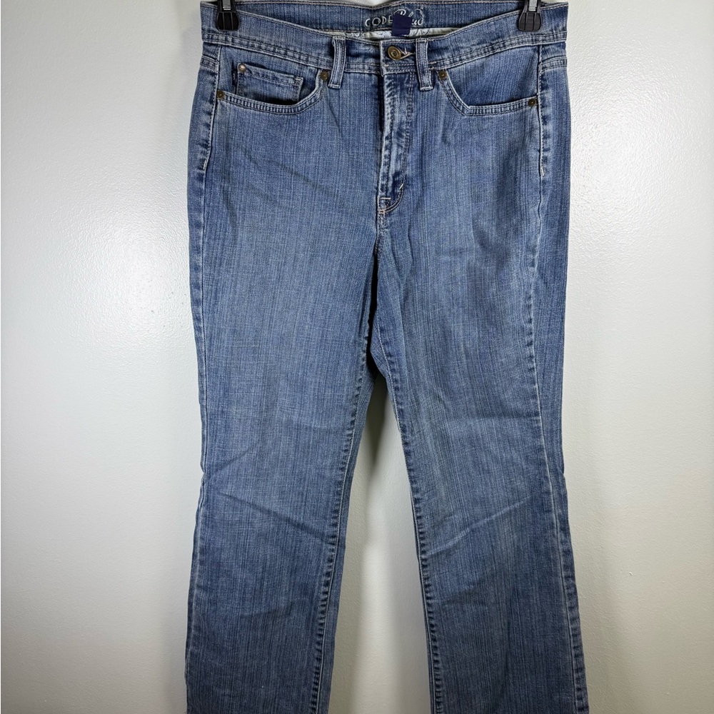Y2K Code Bleu Women's Classic Blue Flare Leg Jeans Sz 10